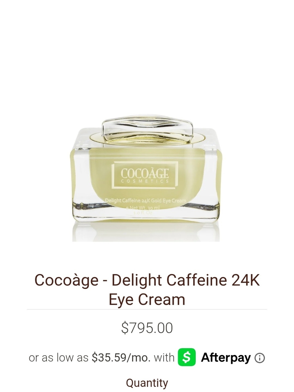 Delight Caffeine 24K Gold Eye Cream - Cream